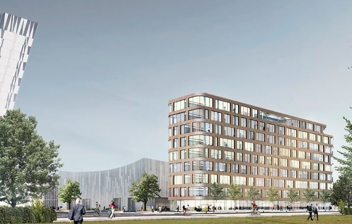 arkitekttegnet kontorlejemål i Københavns nye internationale erhvervskvarter