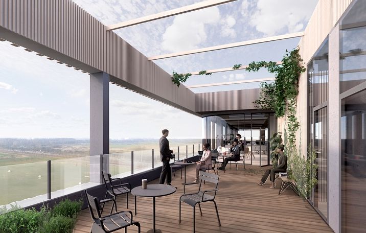 Arkitekttegnet kontorlejemål i Københavns nye internationale erhvervskvarter