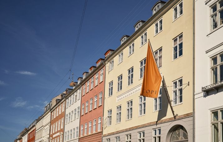 farvede ejendomsfacader i Kronprinsessegade