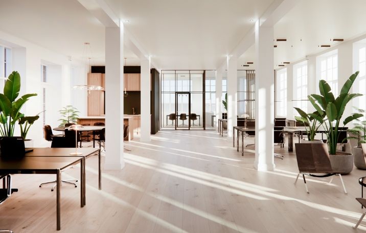 Kontorer til leje på Frederiksberg, fælles kantine, tagterrasser, kontorudlejning