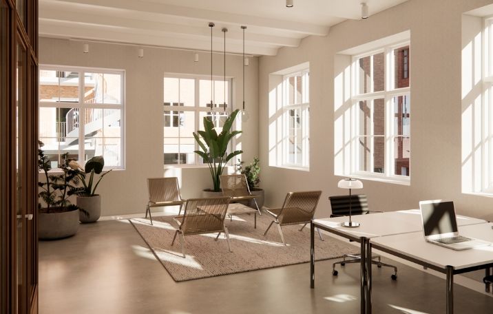 Kontorer til leje på Frederiksberg, fælles kantine, tagterrasser, kontorudlejning