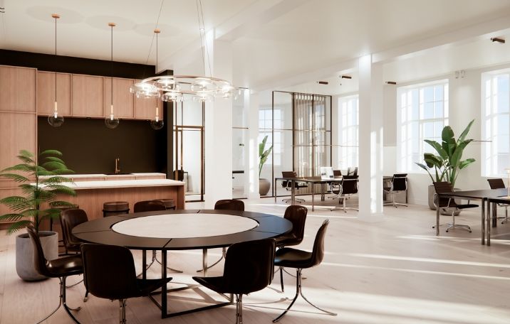 Kontorer til leje på Frederiksberg, fælles kantine, tagterrasser, kontorudlejning