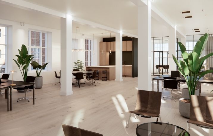 Kontorer til leje på Frederiksberg, fælles kantine, tagterrasser, kontorudlejning