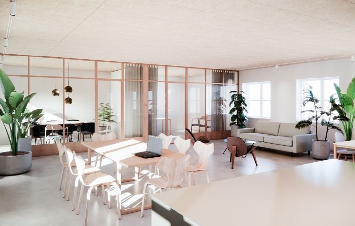 Kontorer til leje på Frederiksberg, fælles kantine, tagterrasser, kontorudlejning